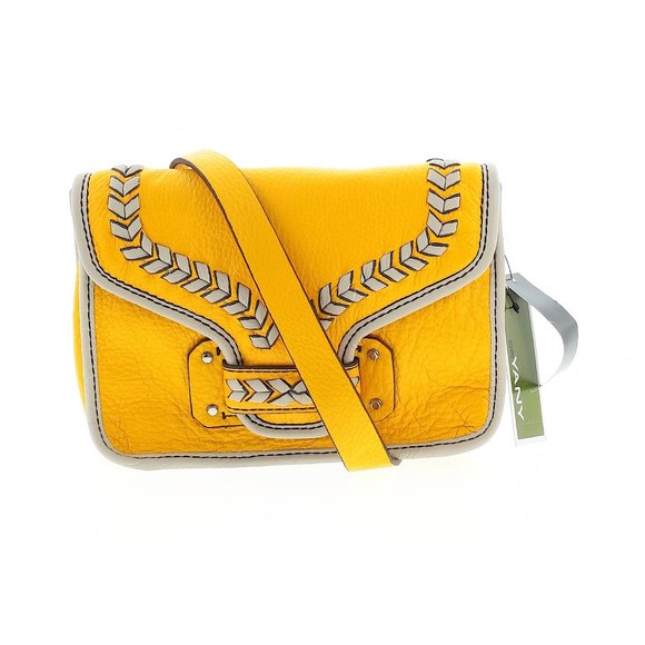 Oryany yellow and grey leather crossbody bag - Picture 1 of 12